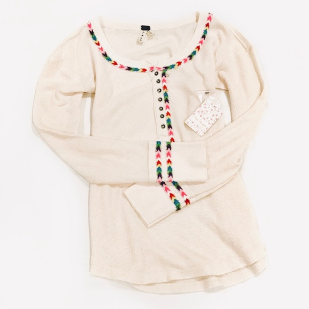 🆕️  Classic Free People Rainbow Thermal Size: XS - Picture 5 of 7